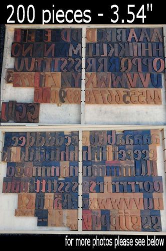 letterpress printing blocks 200 pcs 3.54&#034; tall alphabet type letters letter ABC