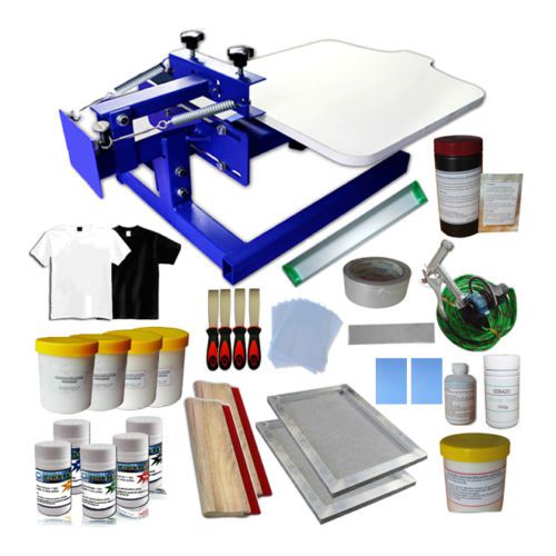 Single color screen printing kit 1 color diy silkscreen print printer &amp; supplies for sale