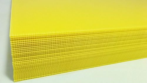 High quality 20 pcs corrugated fluted plastic 24x36 yard sign sheet yellow color for sale