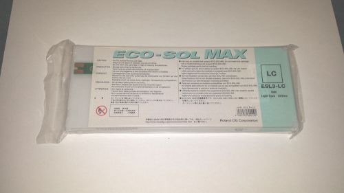 Roland ECO-SOL MAX ESL3-LC 220cc Light Cyan Ink Cart New Sealed Free Shipping