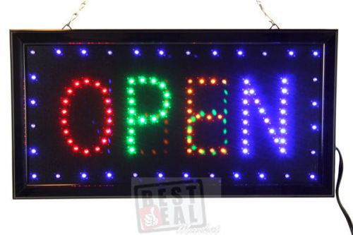 Business LED Neon Bright Motion Open Sign 19&#034;x10&#034; #52