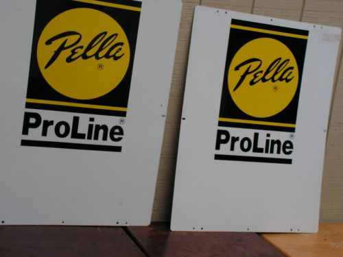 Two &#034;PELLA Proline &#034; of Pella windows Showroom Display Advertising SIGNS 30x24