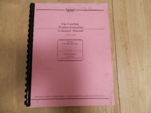 Vintage unimac washer-extractor technical manual version 2.01 for sale