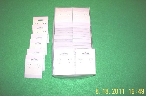 100 Earring Display Cards  1.5 x 2 inch Plain Gray Flocked Hanging cards