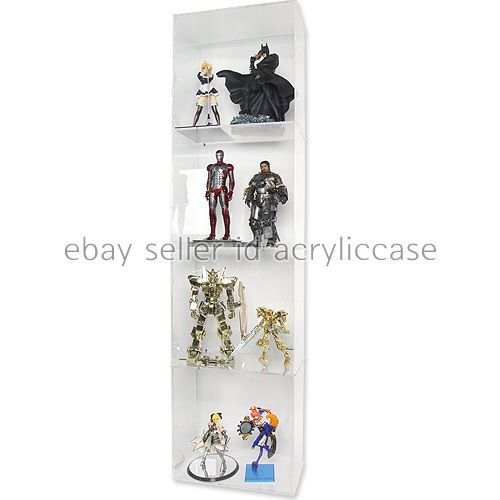 Clear acrylic tower showcase for collectibles w/door, easy diy, 12 inch figure for sale