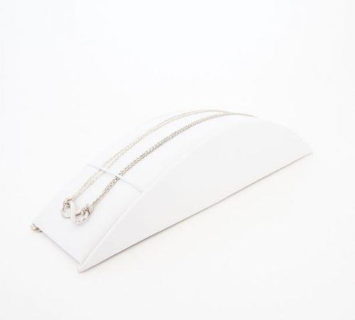 8&#034;x2&#034;x1&#034; White Leatherette Bracelet, Watch, Bangle Jewelry Display Ramp