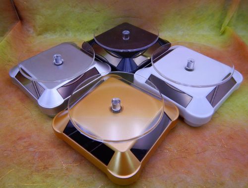 Tailor made 90/180 degree turning solar turntable display can use battery power for sale