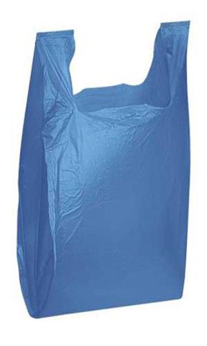 11  1/2 ” x 6&#034; x 21 Inch  Medium Blue Plastic T-Shirt Shopping Bags 1000 Bags New