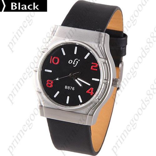 Stripes For Time Faux Leather  Quartz Wrist Wristwatch Lady Ladies Women&#039;s Black