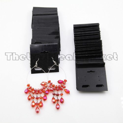 100 Pc Black Color Earring Jewelry Tag Display Cards Price Hang Tag 2&#034; x 2&#034; USA