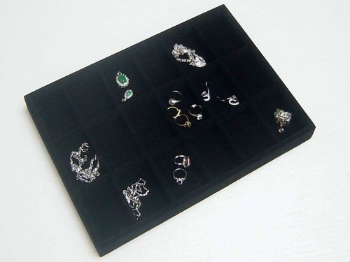 Velvet 18 Cells for Display Loose Beads Jewelry Gemstone Tray StandJD012c15
