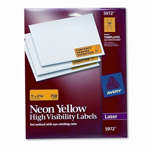 Avery Consumer Products High-Visibility Laser Labels, 1 X 2-5/8, 750/Pack