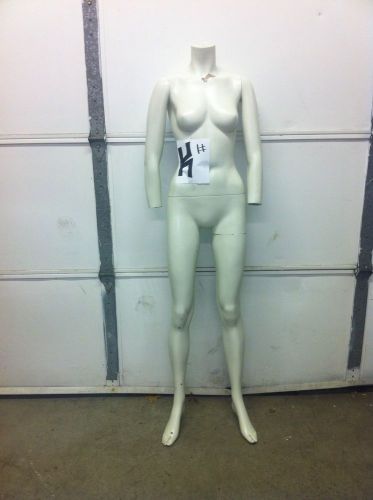 White fiberglass mannequin heavy duty durable female # k for sale