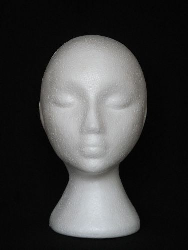 Styrofoam Foam Mannequin Manikin  Head Model Wig hair Glasses Hat Display 1011