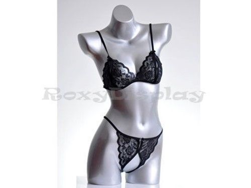 Fiberglass female mannequin manikin dress form display torso half body bl2silver for sale