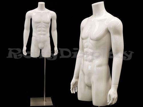 Fiberglass Male Mannequin Dress Form Display Torso Half Body Clothing #MD-TMWS
