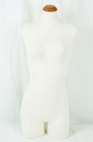 Female Torso Long Body Mannequin Hollow Cream Dress Form Display Cloth Covered