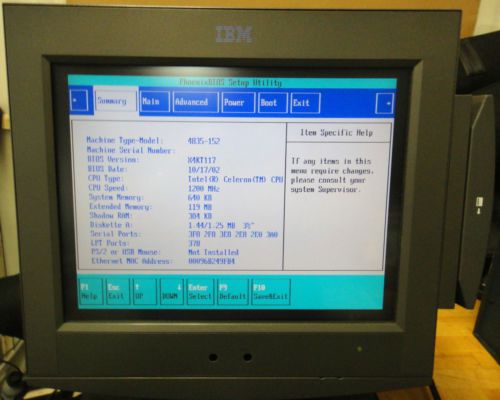 IBM 4835-152 POS Terminal 15&#034; LCD Touchscreen OEM   4835