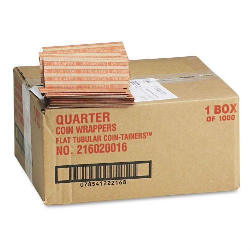 1000 (1 Thousand) Flat Paper Quarters Coin Wrappers