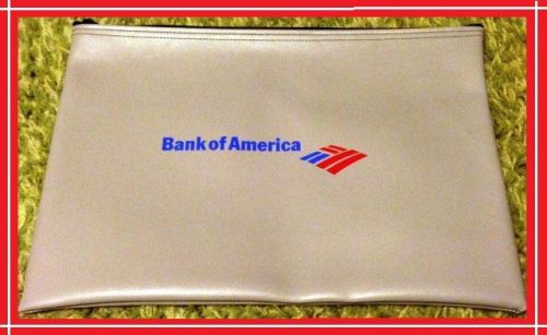 NEW Extra Large 16&#034; x 12&#034; Bank of America Money Deposit Bag w/ Zipper Gray Coins