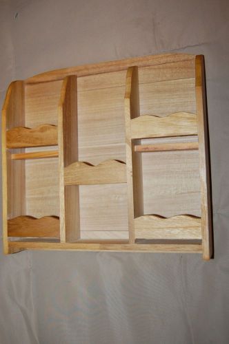 11.5&#034; literature/brochure/tract/postcard/info wood wall display rack/shelf/stand for sale