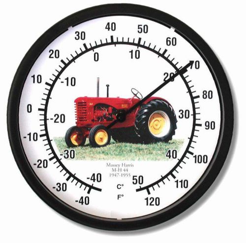 New MASSEY HARRIS Tractor Model MH44 10&#034; Round Thermometer Vintage 1947-1955