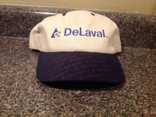 DeLaval Milk Dairy Farm Snapback Hat Tan And Navy Blue