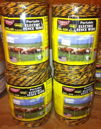 4 rolls baygard polywire by parmak electric fence yellow/black 656&#039; per roll for sale