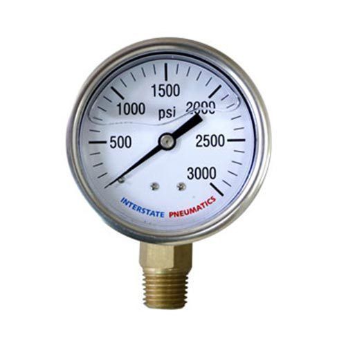3000 psi 2-1/2&#039; dial 1/4&#039; npt bottom mount oil filled pressure gauge g7022-3000 for sale