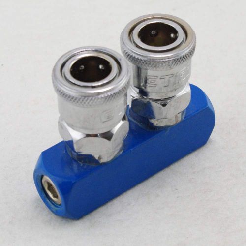 Pneumatic 2 way air hose quick coupler socket connector  pipe fitting x 1 for sale
