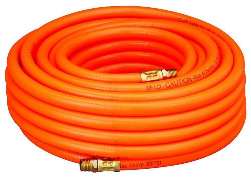 New amflo 576-50a orange 300 psi pvc air hose 3/8&#034; x 50&#039; with 1/4&#034; mnpt end for sale