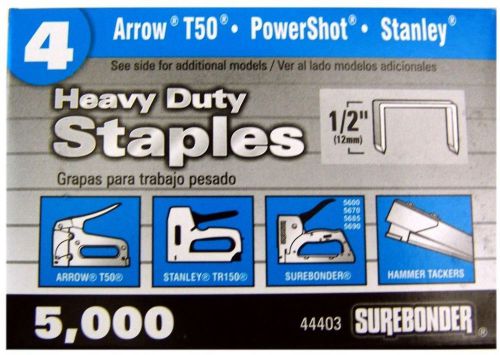 1/2 length heavy duty staples 5000 nt per box 44403 for sale