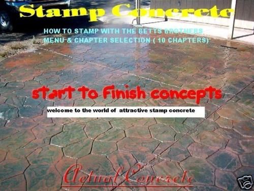 Llearn how to Stamp concrete(dvd)-- 54min