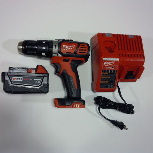 Milwaukee 2607-20 18V 1/2&#034; Hammer Drill,48-11-1828 Battery,Charger Repl 2602-20