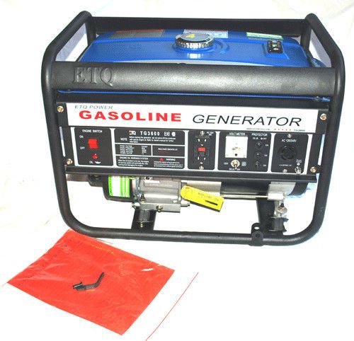 Etq 3600 watt gas powered portable generator 6.5hp 207cc 4 cycle generator for sale
