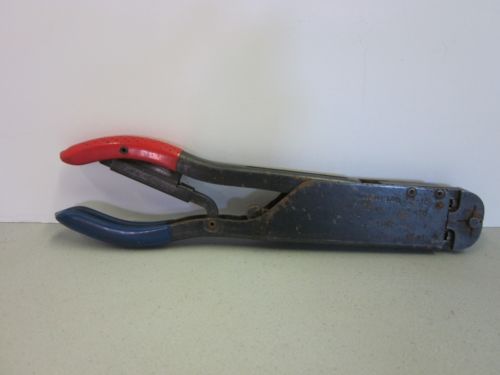 AMP #59250 Crimping Tool Electrical Red/Blue Handle Splicing Harrisburg, PA USA