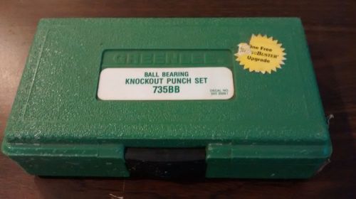 GREENLEE 735BB BALL BEARING KNOCKOUT PUNCH SET 1/2&#034; TO 1-1/4&#034; ELECTRIAL TOOLS