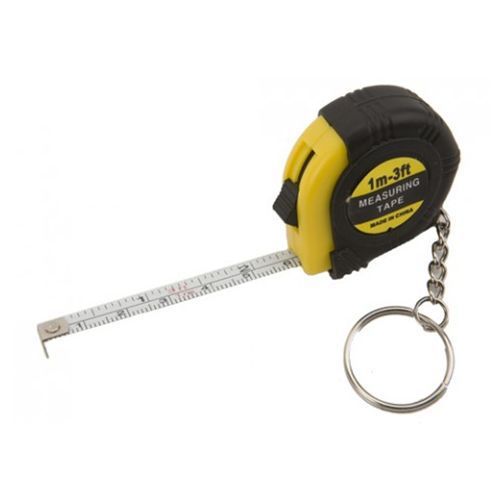 Metal Tape Measure On Keychain DIY Home Garage Workshop Measuring Tool Accessory