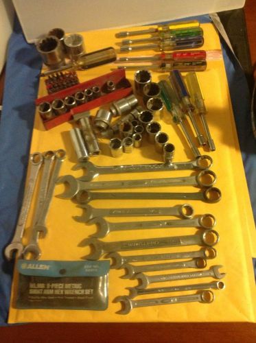 Lot of american usa tools wrenches sockets nutrdrivers bonney, amsco sparta more for sale