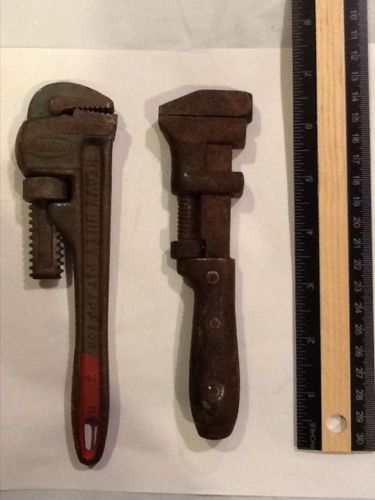 ONE VINTAGE 6 1/2&#034; MONKEY WRENCH ONE 7&#034; ROXCO PIPE WRENCH