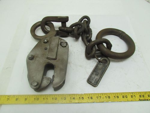 Ps 35 1/2 ton 1000 lb capacity wll 0-3/4&#034; vertical plate lifting clamp 1&#039;6&#034;chain for sale