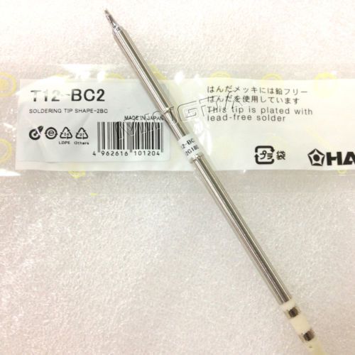 Free shipping! 2pcs t12-bc2 lead-free soldering iron tips for hakko fx-951 for sale