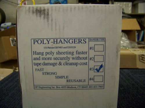 Poly Hangers #3 Hang Poly Sheeting Directly to Ceiling Grid Box of 100 New