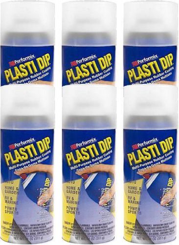 PERFORMIX PLASTI DIP MATTE CLEAR CASE of 6 11OZ RUBBER HANDLE SPRAY NEW