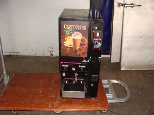 &#034; cecilware &#034; 3 flavors hot chocolate, cappuccino dispenser with coin changer for sale