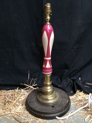 Antique Irish Bar Tap Handle Converted to Table Lamp from Dublin Pub, Ireland