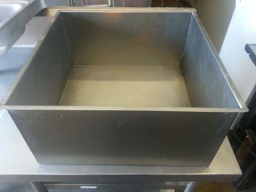 Square Metal Bin - Stainless Steel