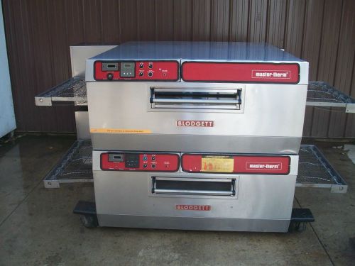Blodgett master-therm 3270 double stack conveyor,gas pizza oven, with new motors for sale