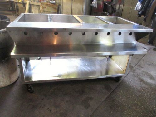 Natural Gas 4 Compartment Steam Table 2 Burner  - 4 Well - Nat - Buffet -