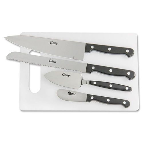 Acme knive breakroom set, 4 piece, stainless steel/black. sold as 1 set for sale